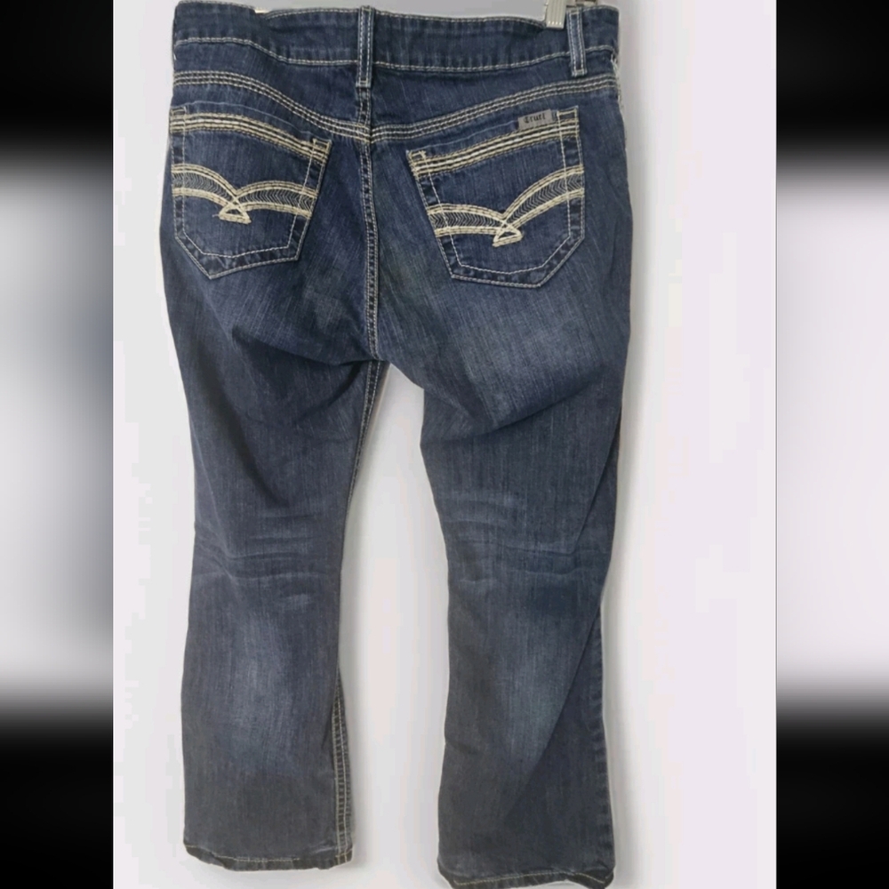 Cruel Girl Abby Denim Womens Embroidered Blue Jeans Size 32/13S 29 Inch Inseam - Picture 10 of 10